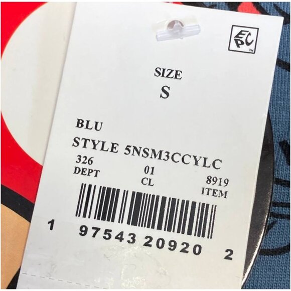 Super Mario Boy's Long Sleeve Graphic T-Shirt -Steel Blue Small - Picture 6 of 9